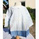 blouse robe bleu et blanc ANIK neuve 1 An