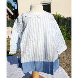 blouse robe bleu et blanc ANIK neuve 1 An