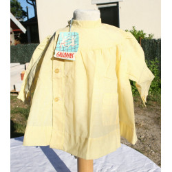 blouse nylon jaune vintage GALOPINS 1 an