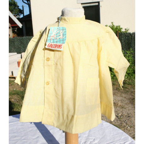 blouse nylon jaune vintage GALOPINS 1 an