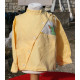 belle petite blouse vintage bébé ou poupon coton jaune 18 mois neuve