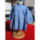 petite blouse bleu vintage neuve pour enfant ou poupée 18 mois