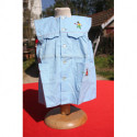 robe vintage coton turquoise GUY neuve pour enfant ou poupée 18 mois