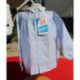 blouse nylon vichy bleu neuve GALOPINS 2 ans