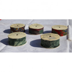 5 rouleaux galon tissu FABRIC RIBBON WFR neufs anciens