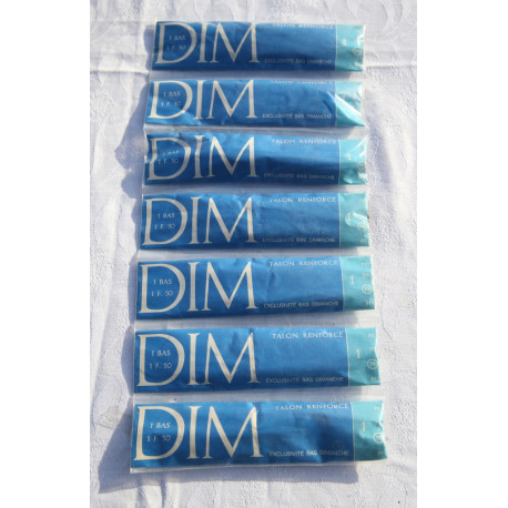 7 bas DIM vintage bas du dimanche nylon taille 1