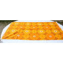 coupon ameublement vintage fleurs orange neuf