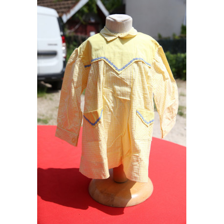 petite blouse robe jaune LILY CHIC vintage coton 2 ans neuve