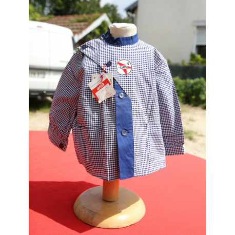 blouse vichy bleu et blanc vintage coton neuve ANIK 2 ans