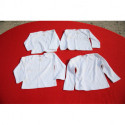 4 petites chemises coton BABISSEC neuves vintage blanches 4 mois