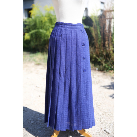 Jupe plisée portefeuille bleue vintage Daniel D taille 44