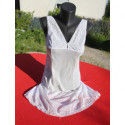 Combinaison fond de robe polyamide vintage blanche M