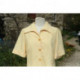 robe vintage caroline ROHMER jaune pale doublée 44/46