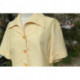 robe vintage caroline ROHMER jaune pale doublée 44/46