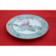 Grand plat décoratif porcelaine asiatique  lumineux diamètre 26