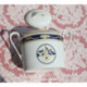 4 tasses et sucrier LIMOGES porcelaine DESHOULIERES ambroise