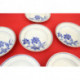 Rare 6 assiettes creuses SARREGUEMINES U.C. decor fleurs bleues ancien