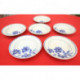 Rare 6 assiettes creuses SARREGUEMINES U.C. decor fleurs bleues ancien