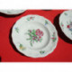 7 assiettes creuses LUNEVILLE K  G réverbère décor de fleurs différentes