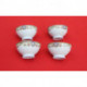 4 petits bols porcelaine LIMOGES vintage filet fait main