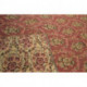 tapis de table ancien épais rectangulaire  decor de bouquets