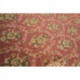 tapis de table ancien épais rectangulaire  decor de bouquets