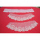 3 bandes de dentelle tres fine sur tulle ancienne couleur naturelle